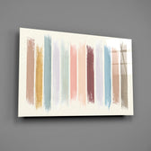 Muted-stripe panel bringing serene calm to a contemporary living space