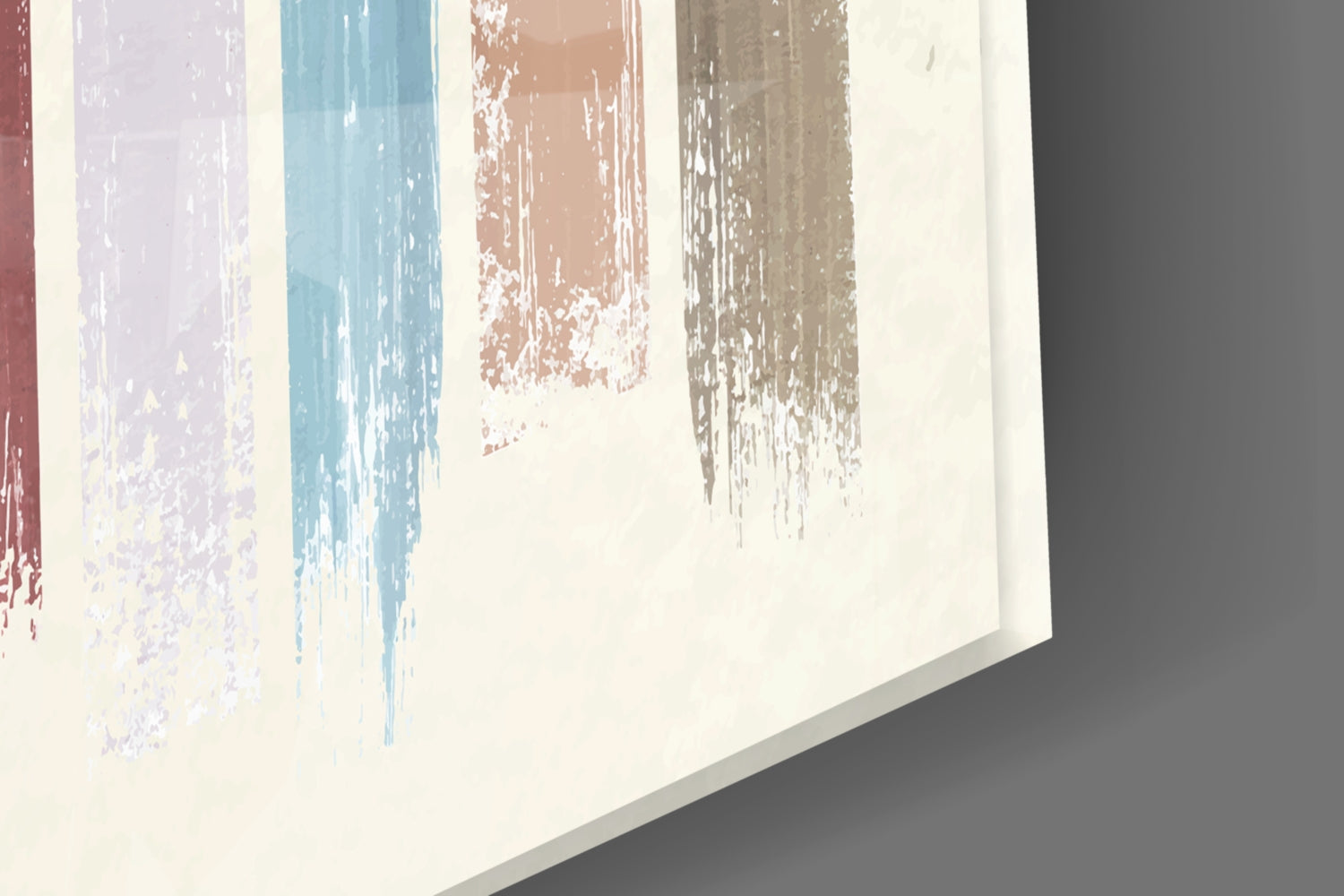 Colored Lines Glass Wall Art.