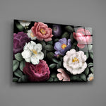 Vintage bouquet panel bringing old-master mood to a contemporary living space