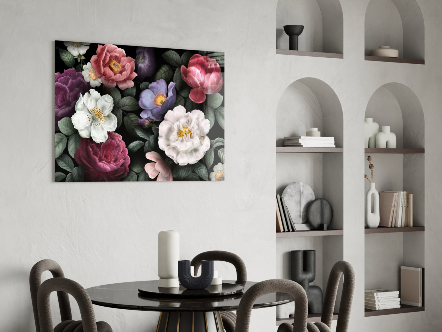 Floral Glass Wall Art.