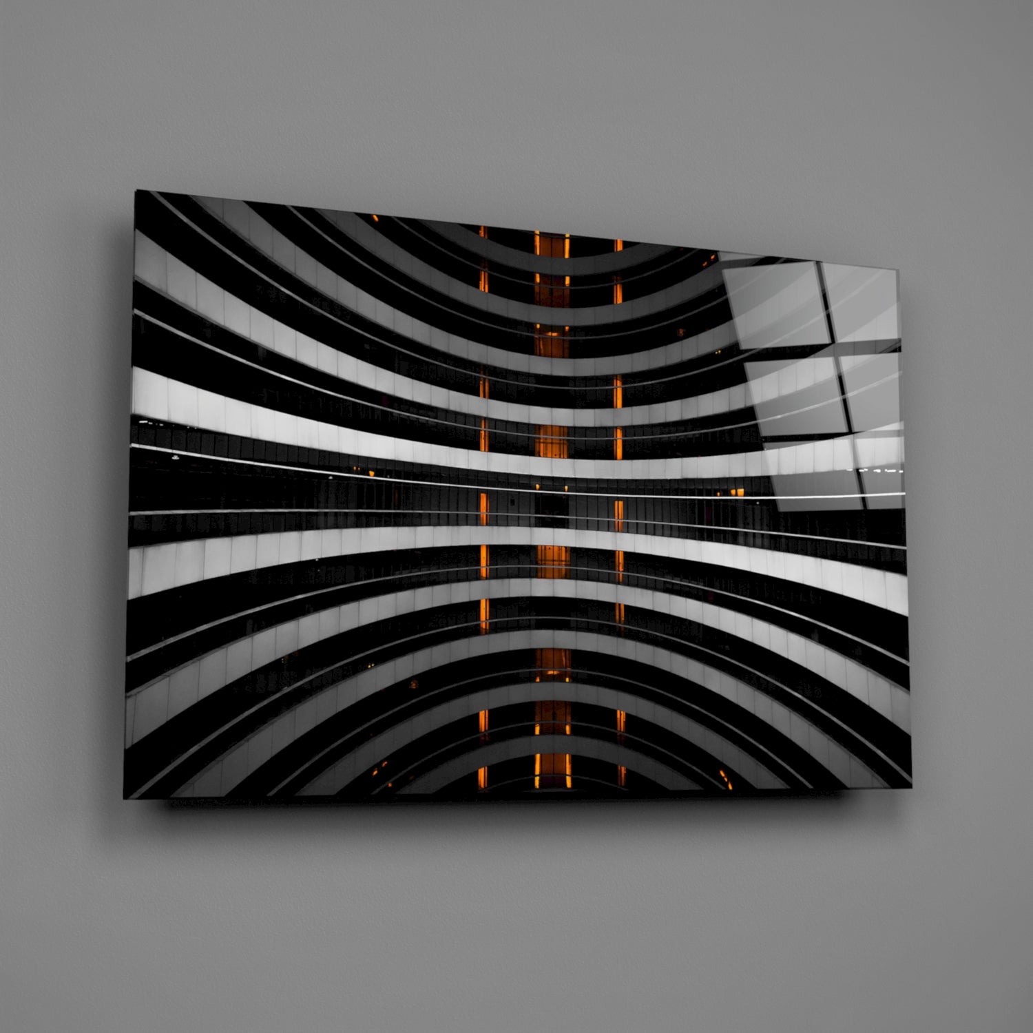 Interesting Architectural Glass Wall Art.