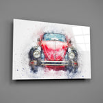 Red Beetle panel bringing retro warmth to a contemporary living space