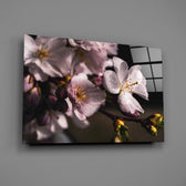 Dewy cherry-blossom panel bringing romantic intimacy to a contemporary living space