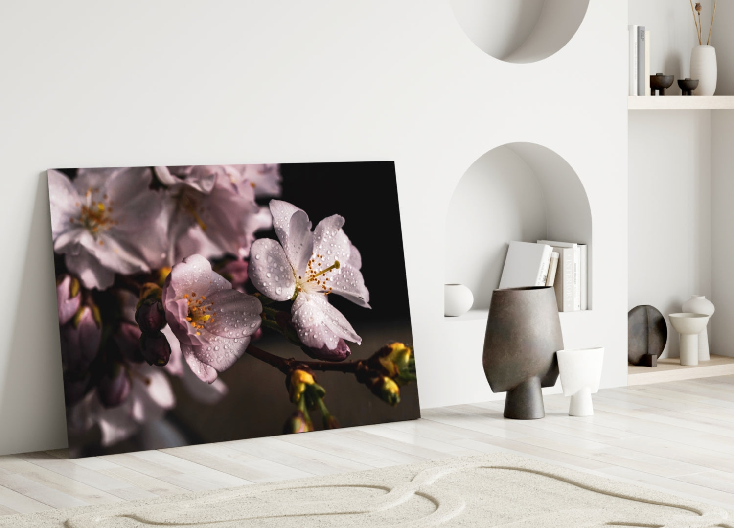 Macro Flower Glass Wall Art.