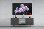 Purple Flowers panel catching soft light to reveal its delicate striping