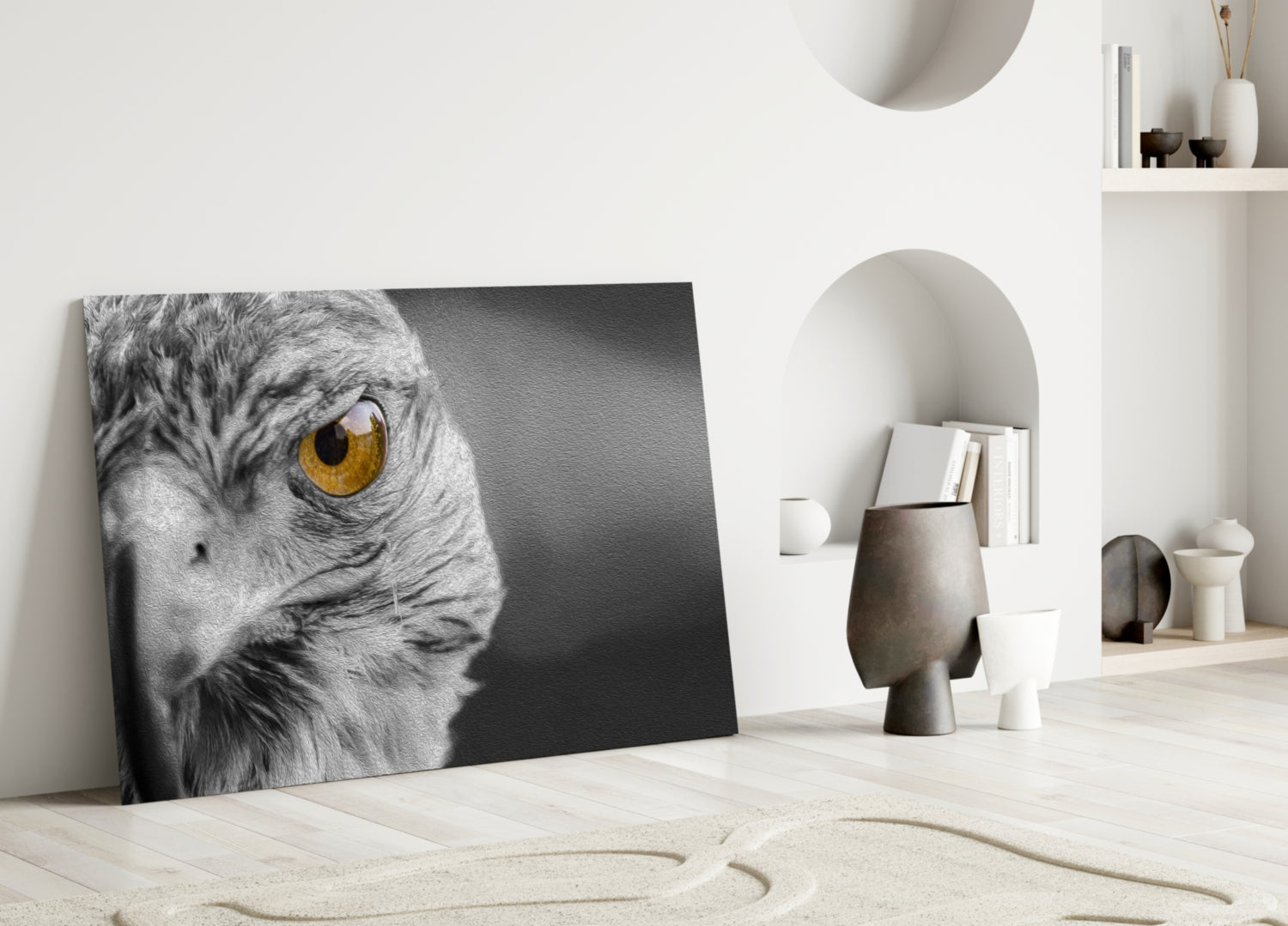 Falcon Glass Wall Art.