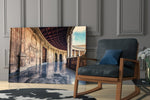 Baroque Building glass print enhancing a hallway with cultural pulse