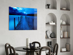 Dock panel adding serene mood to a bedroom
