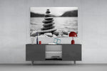 Pebbles panel catching soft light to reveal its tonal pebble sweep