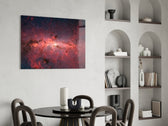 Red Nebula panel adding space wonder to a child's room