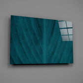 Teal leaf panel bringing biophilic calm to a contemporary living space