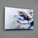 Ink drift panel bringing painterly calm to a contemporary living space