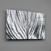 Monochrome leaf panel bringing botanical calm to a contemporary living space