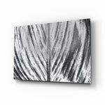 Leaf glass wall art displayed above a console in a designer interior