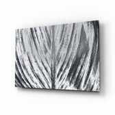 Leaf glass wall art displayed above a console in a designer interior