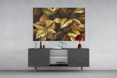 Yellow Leaf panel catching warm light to reveal its metallic shimmer