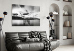 Pier glass wall art styled above a desk in a reflective study