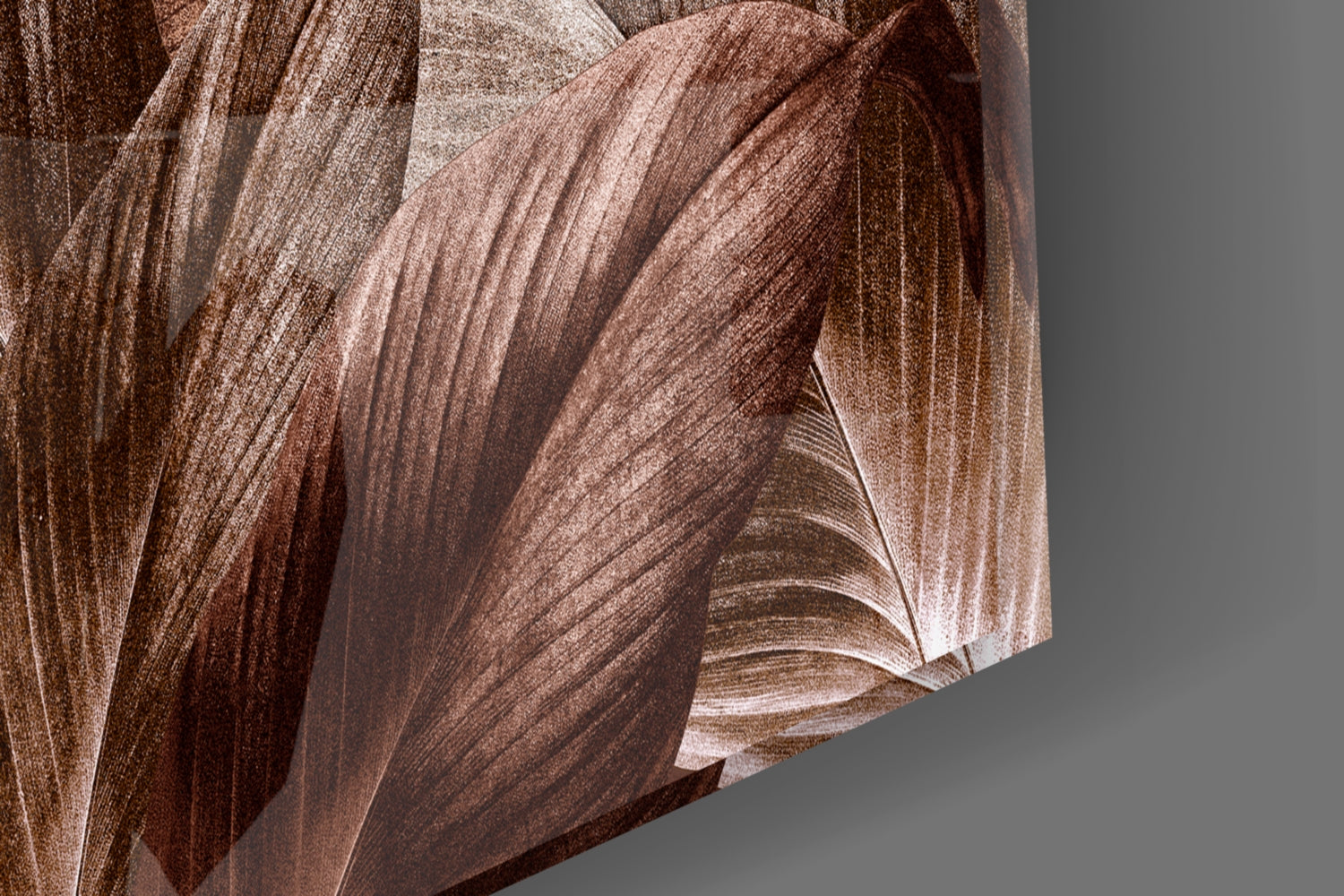 Tropical Leaf Glass Wall Art.