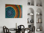 Colored Spiral panel adding rainbow energy to a child's room