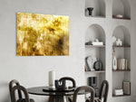 Yellow Abstract Pattern panel adding collector taste to a lounge