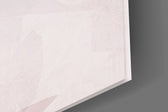 Pink Flower Pattern artwork anchoring a reading nook with romantic light