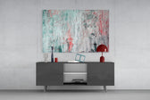 Oil Art Effect Abstract Pattern panel catching daylight to reveal its impasto edges