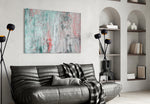 Oil Art Effect Abstract Pattern glass wall art styled in a creative studio
