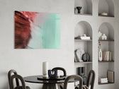 Green Abstract Pattern panel adding romantic mood to a lounge