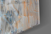 Abstract Pattern artwork anchoring a contemporary wall in soft palette