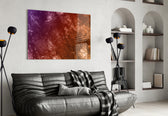 Abstract Pattern glass wall art styled in a creative studio