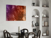 Abstract Pattern panel adding collector taste to a lounge