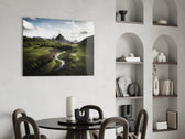 Green Valley panel adding retreat mood to a living room