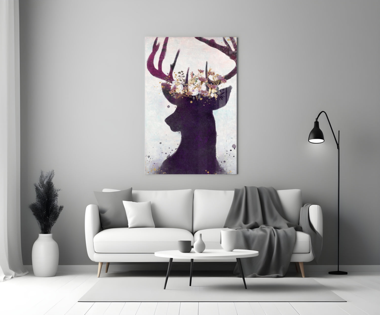 Deer Glass Wall Art.