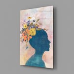 Wildflower-crowned silhouette bringing dreamy warmth to a contemporary living space