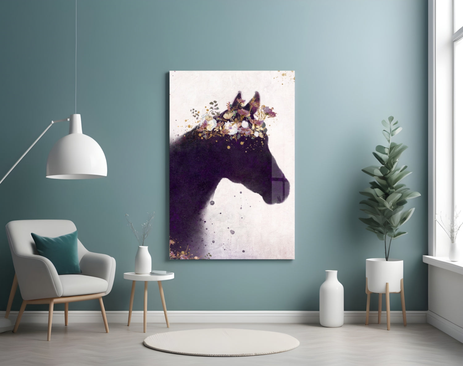 Horse Glass Wall Art.