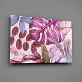 Pastel tropical panel bringing romantic warmth to a contemporary living space