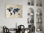 World Map panel adding cartographic pulse to an office