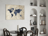 World Map panel adding cartographic pulse to an office