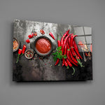 Chili pepper panel bringing chef-taste warmth to a contemporary living space