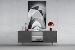 Architectural Geometric Shapes panel catching low light to reveal its tonal gradation