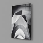 Monochrome muqarnas panel bringing architectural taste to a contemporary living space