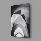 Monochrome muqarnas panel bringing architectural taste to a contemporary living space