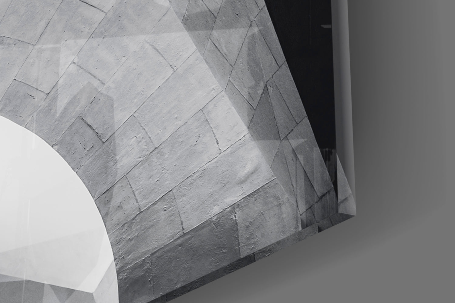 Architectural Geometric Shapes Glass Wall Art.