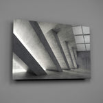Brutalist column panel bringing executive presence to a contemporary living space