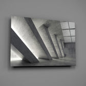 Brutalist column panel bringing executive presence to a contemporary living space