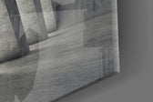 Architectural Walls artwork anchoring a modernist-themed wall in moody palette