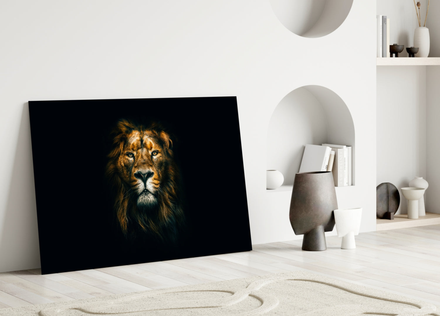 Lion Glass Wall Art.
