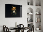 Lion panel adding regal taste to a living room