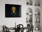 Lion panel adding regal taste to a living room