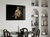 Lion panel adding regal mood to a living room